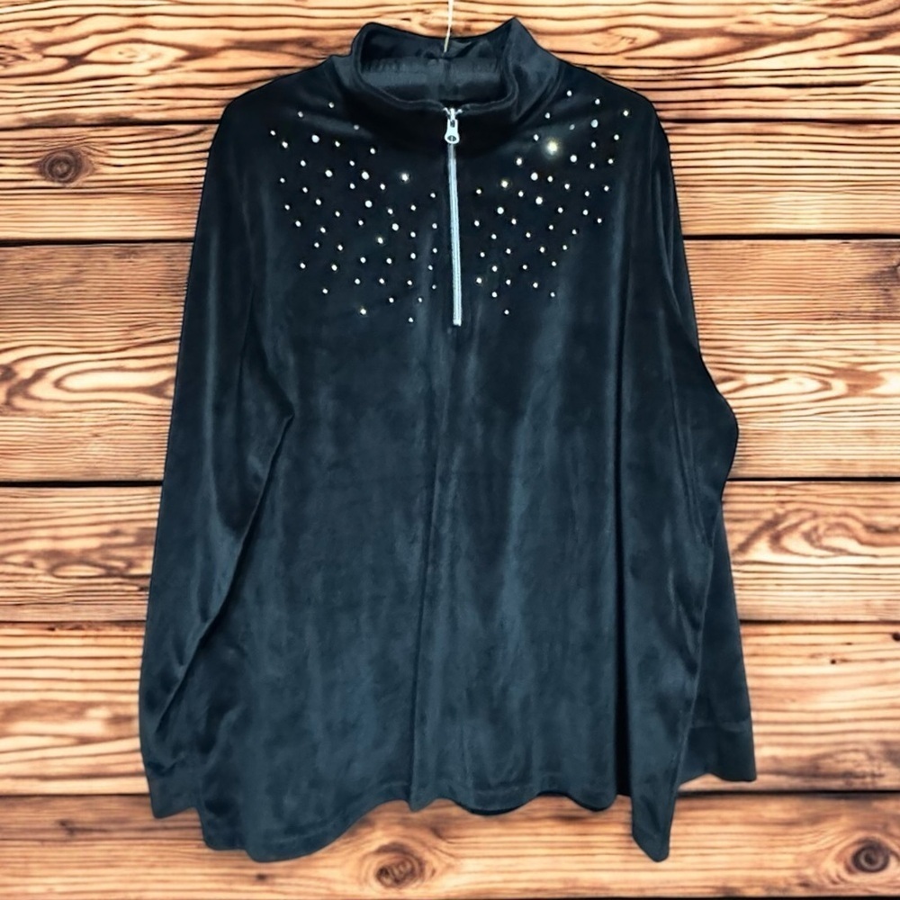 BLAIR 1/4 ZIP VELVET PULLOVER SIZE 2XL